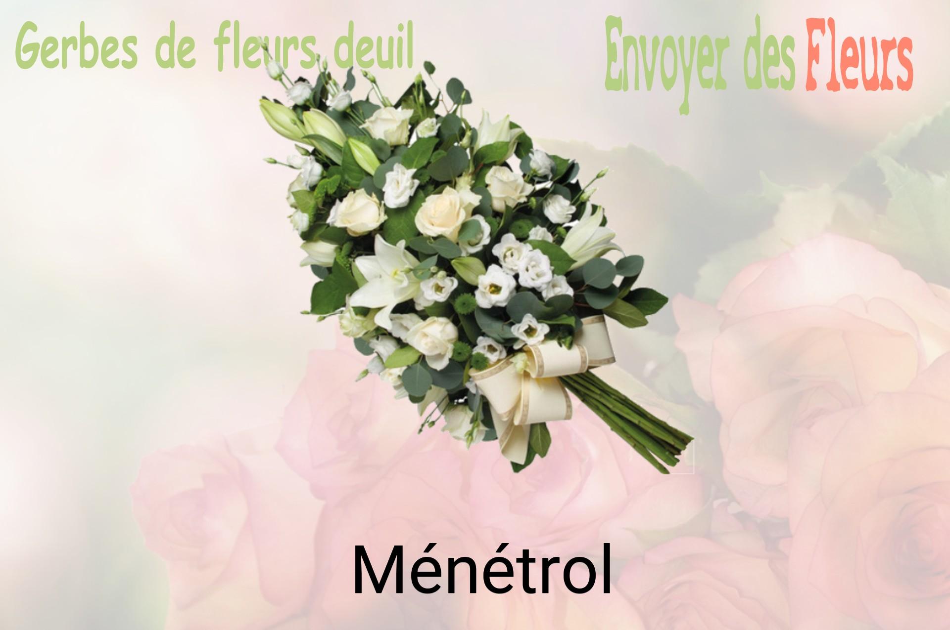 Gerbe de fleurs de deuil livrée à Ménétrol